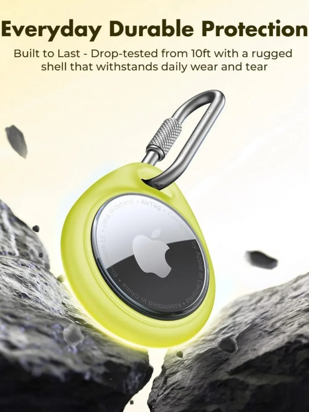 Durable AirTag Holder Case with Carabiner - 4 Pack, Secure & Stylish Accessory